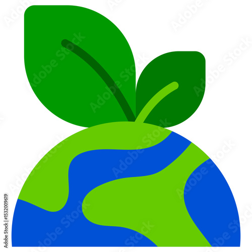 go green flat icon