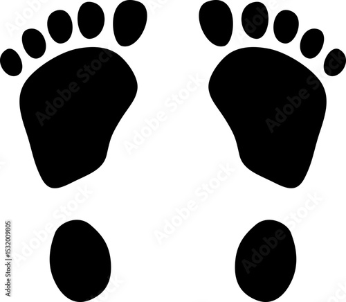 Human Footprint Illustration