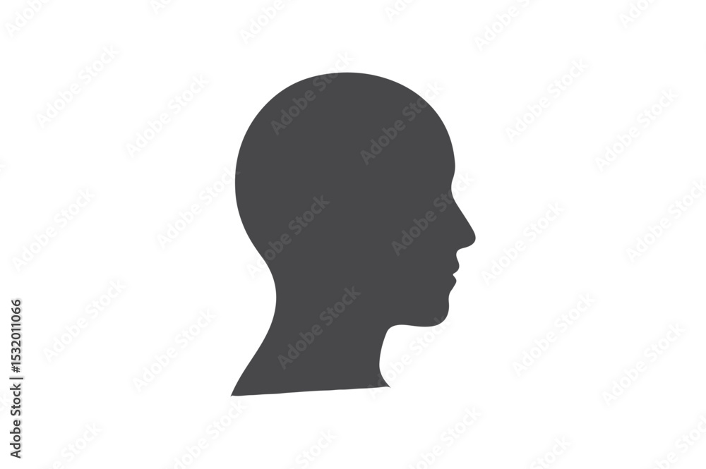 Gradient Profile Symbol silhouette vector with white background Gradient Profile Symbol silhouette vector with white background
