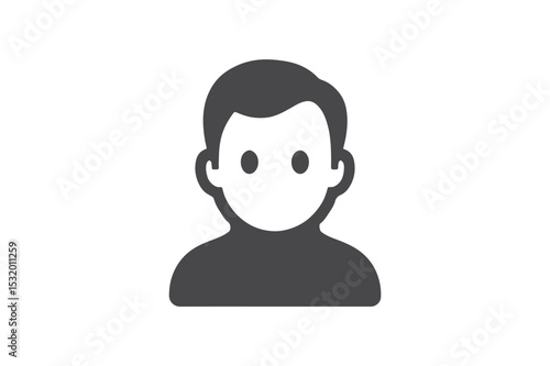 Latin Character Avatar silhouette vector with white background