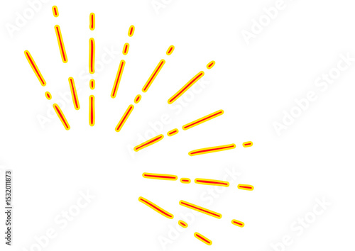 目立つ角につける派手な集中線