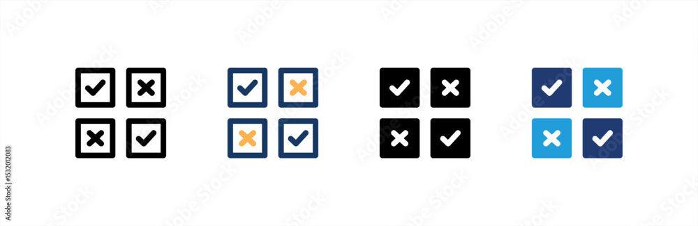 Survey icon set multiple style collection. Vector illustration. Survey icon set multiple style collection. Vector illustration.