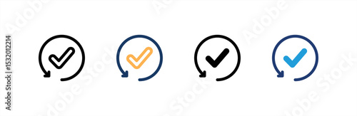 Complete icon set multiple style collection. Vector illustration.