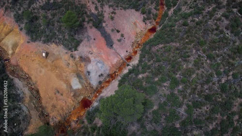 Rio Tinto river in Andalucia, Spain. Amazing red river nearby Sevilla. High quality 4k footage