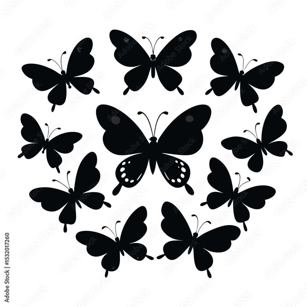 Obraz premium set of butterflies