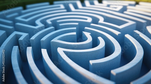 Complex maze in a fingerprint pattern