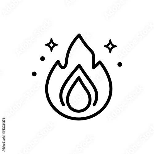 Fire charm burning softly with magical flame