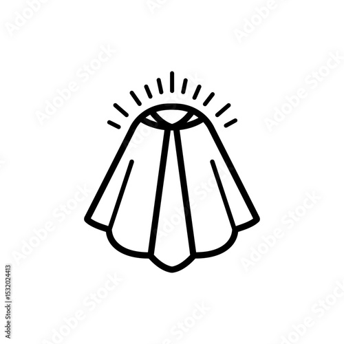 Invisibility cloak with shimmering magical edges