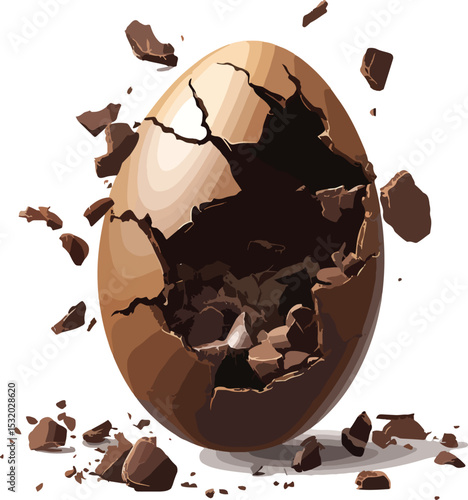 broken chocolate egg