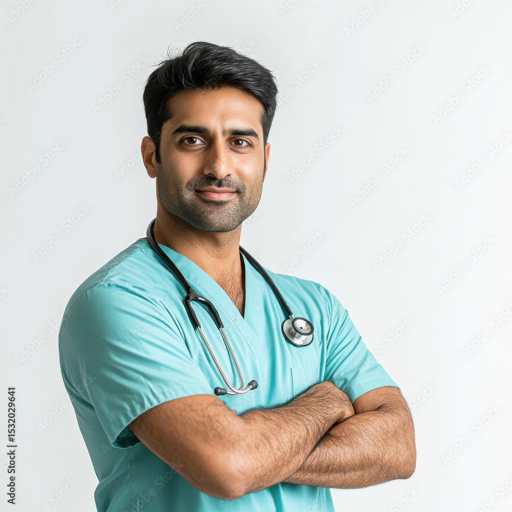 male doctor standing confidently male doctor standing confidently