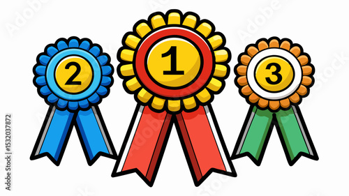 Celebrating Success Colorful Award Ribbons and Medals Design