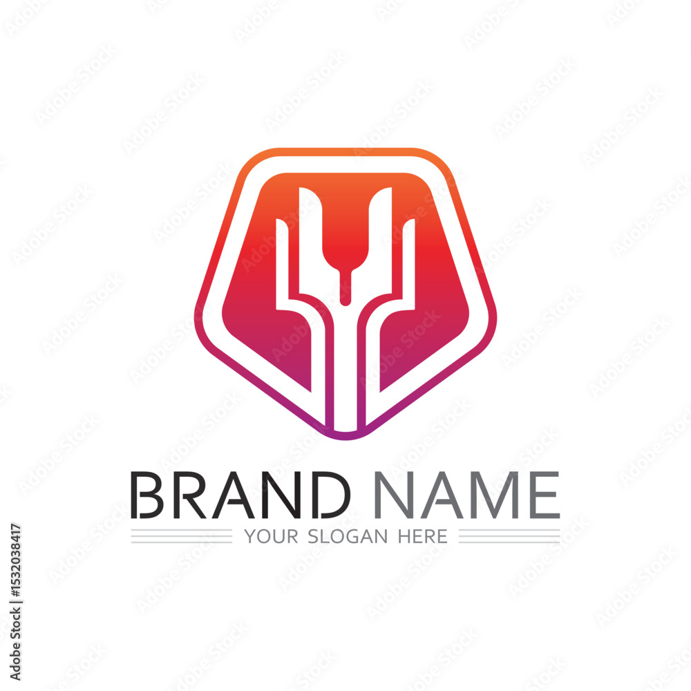Simple and Geometric Y Icon Logo Vector with Bold Shape for Strong Branding Simple and Geometric Y Icon Logo Vector with Bold Shape for Strong Branding