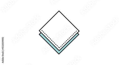 Two handkerchiefs, one above the other, creating a layered effect.