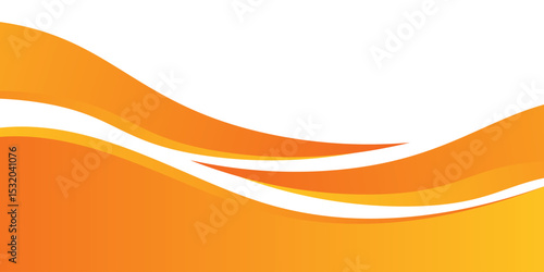orange and white business wave banner background. eps 10