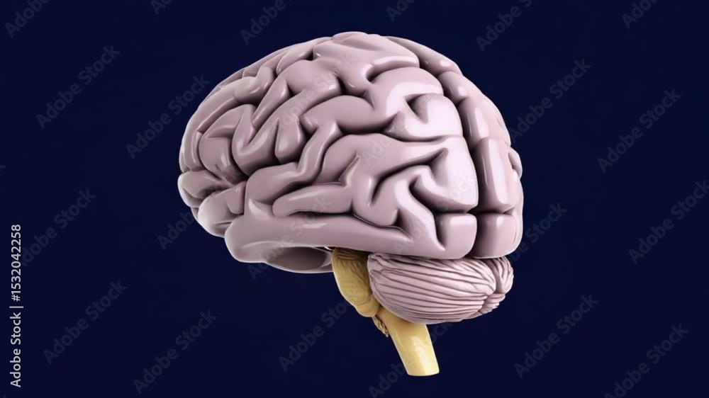 Human Brain Anatomy Detailed 3D Model of the Cerebrum, Cerebellum, and ...