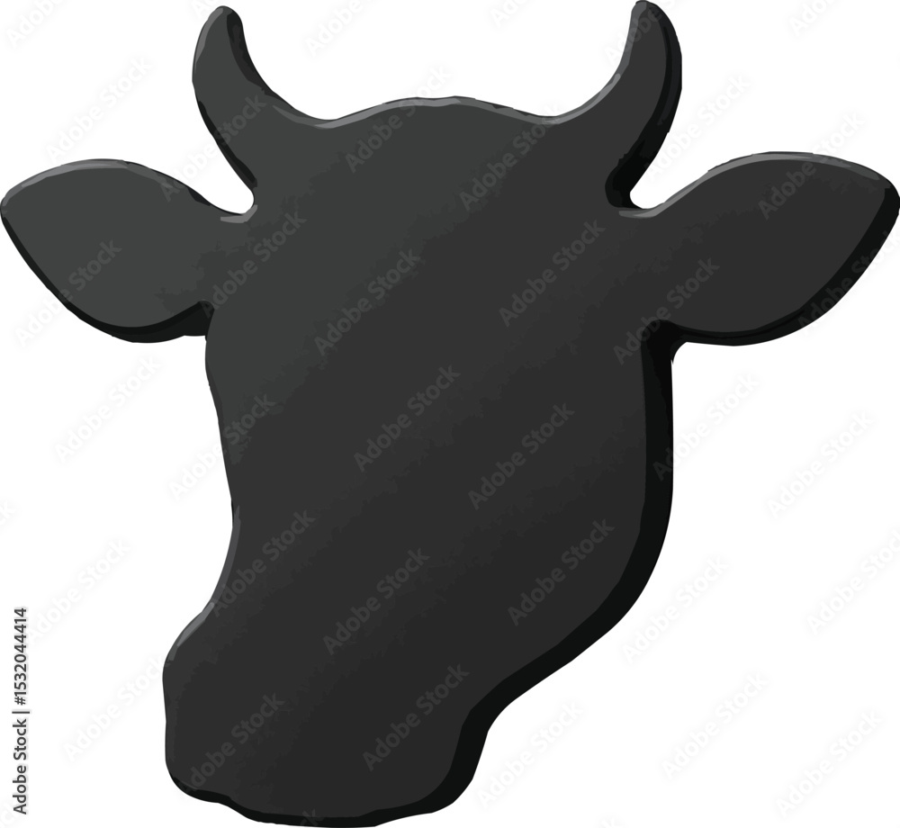 Fototapeta premium Silhouette Cow Head