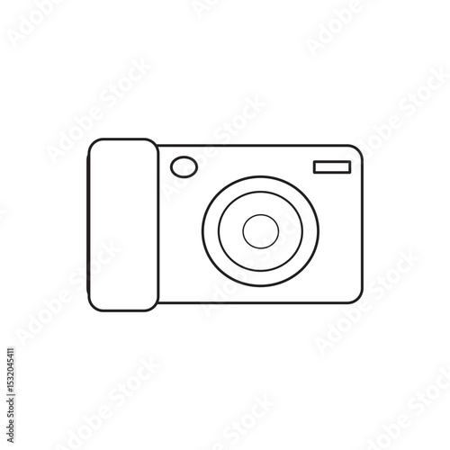 Flat Camera Icon – Vector Design for Photography, Multimedia, and Technology Use