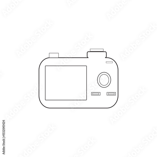 Flat Camera Icon – Minimal Vector Design for Photography and Tech Interfaces