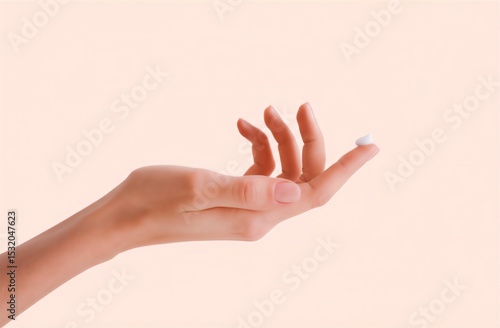 A soft hand displays a dollop of cream