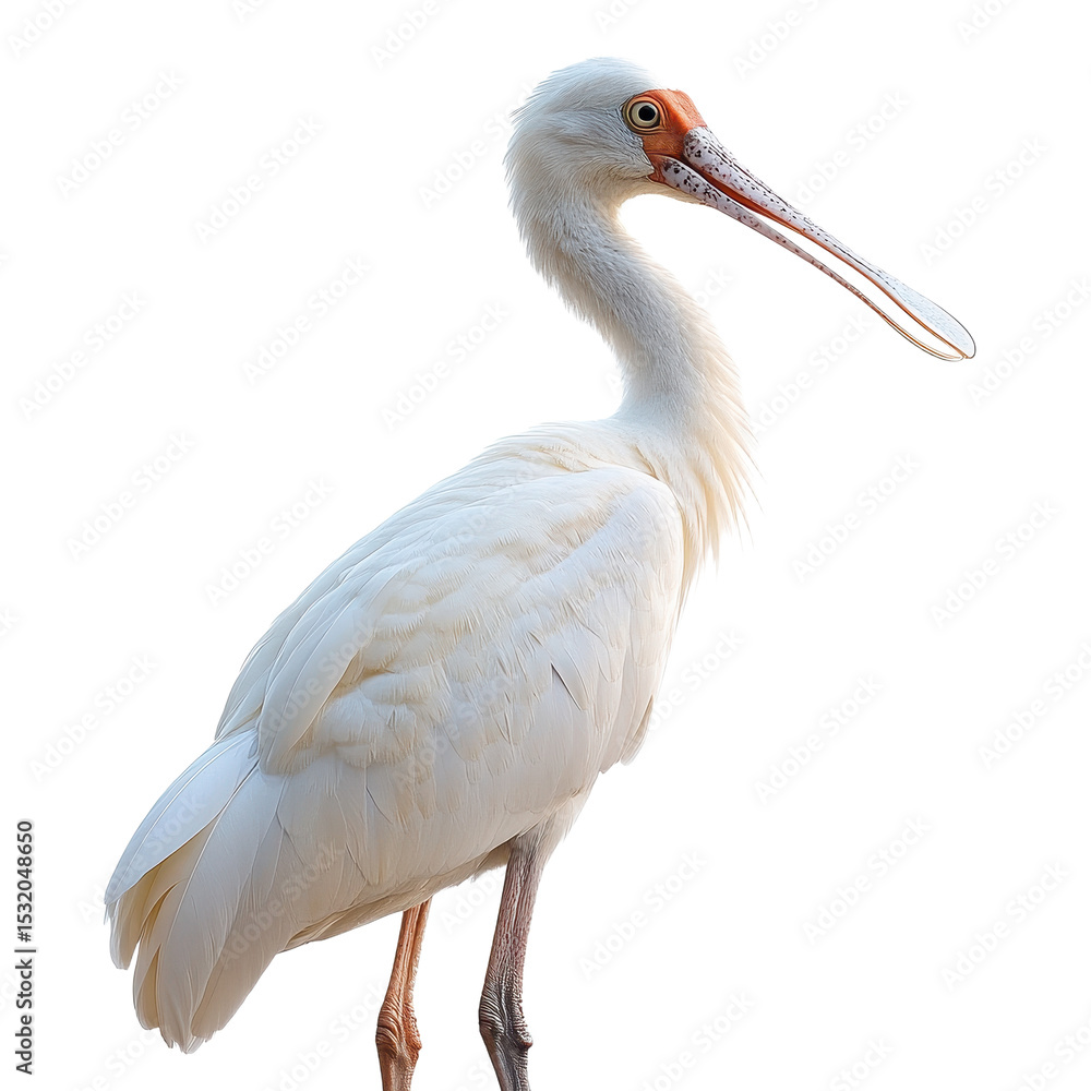 Fototapeta premium Spoonbill isolated on transparent background.
