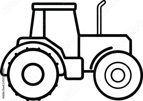 vector illustration of a tractor 
