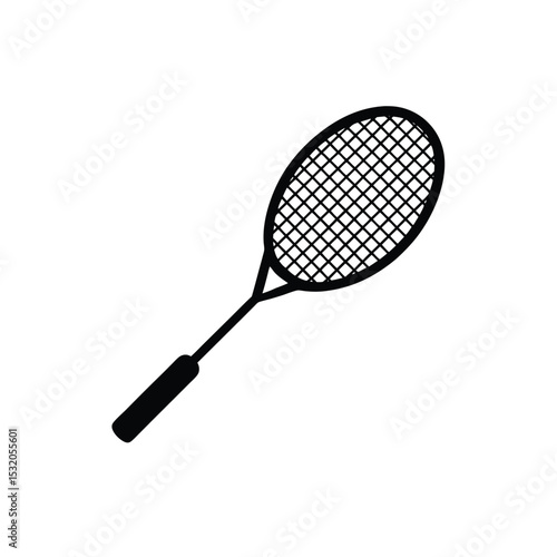 badminton racket and ball
