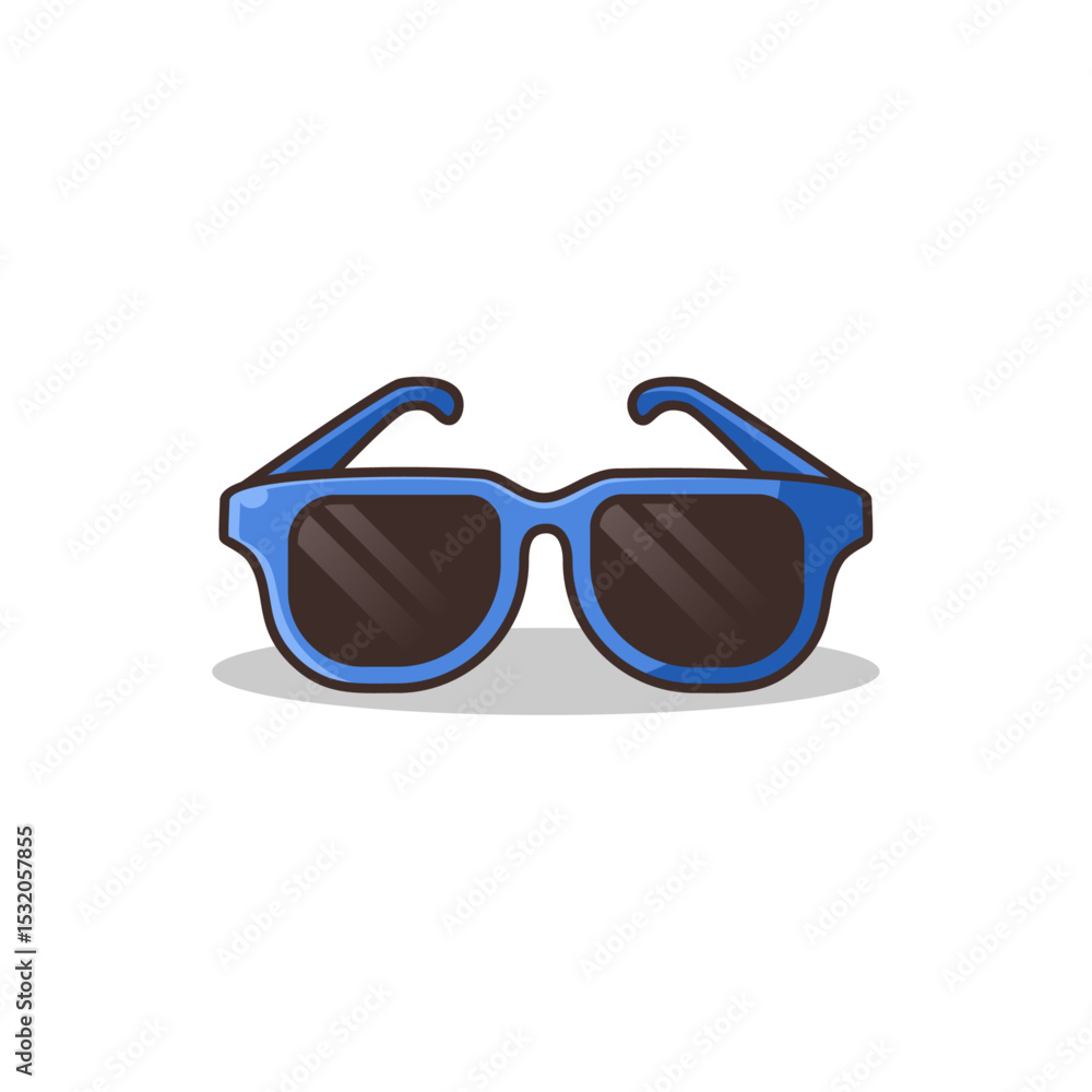 Fototapeta premium Glasses Cartoon Vector Illustration - Isolated on a White Background.