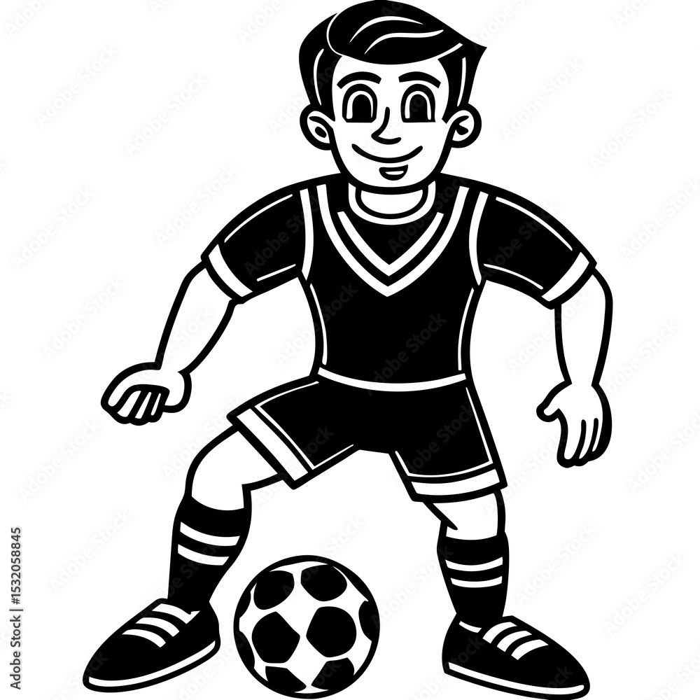 Cartoon Soccer Football Player Cartoon Soccer Football Player