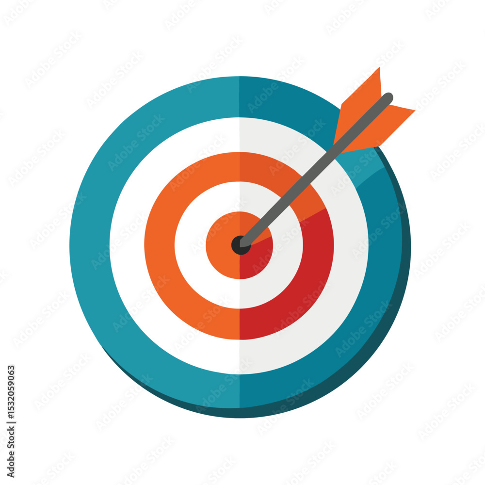 Target with dart vector icon Target with dart vector icon