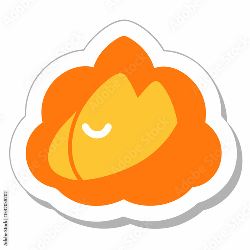 Snug Sticker Vector | Generative AI & Linocut Silhouette Design