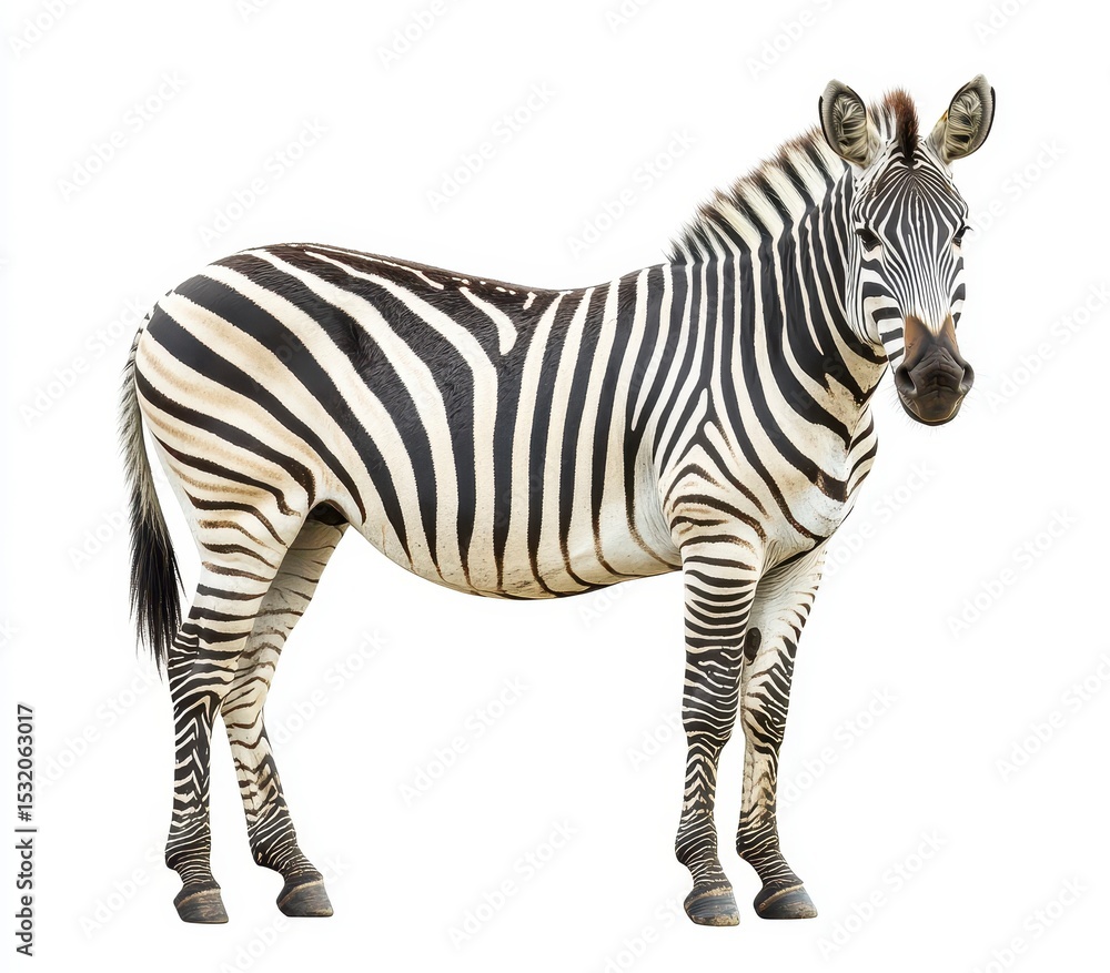 Fototapeta premium zebra isolated on white