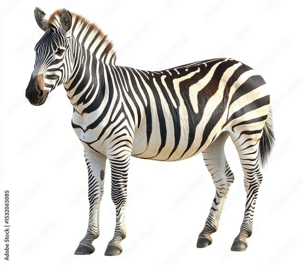 Fototapeta premium zebra isolated on white