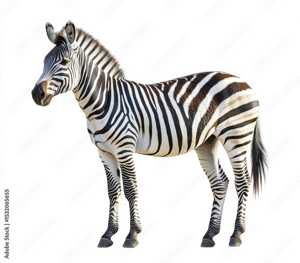 Obraz premium zebra isolated on white
