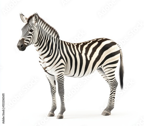 zebra isolated on white