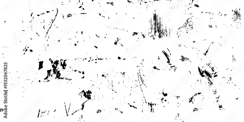 Naklejka premium Black grunge effect on white background. Scratched dotted texture. Vector dust texture overlay grunge effect abstract background.