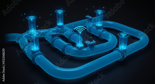 Smart pipes with wireless technology modern infrastructure