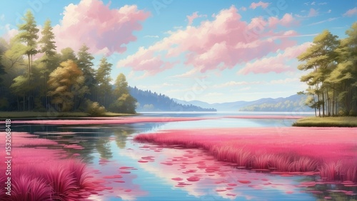 Fototapeta Naklejka Na Ścianę i Meble -  Infrared Vision of Plitvice Lakes National Park