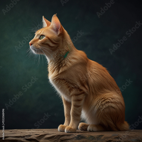 portrait of a red cat