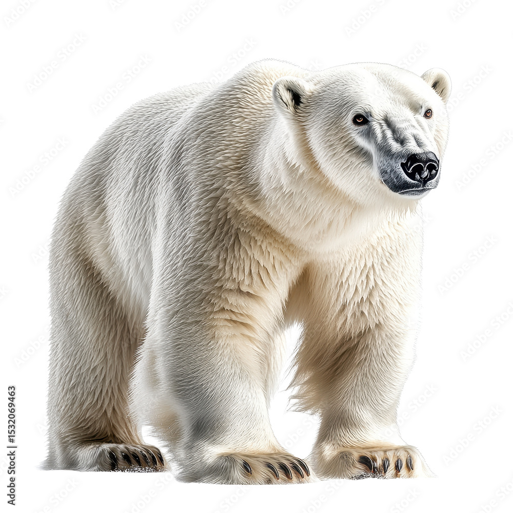 Fototapeta premium Polar Bear isolated on transparent background.