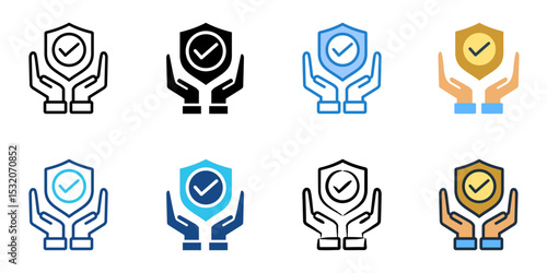 Credible icon set multiple style collection 
