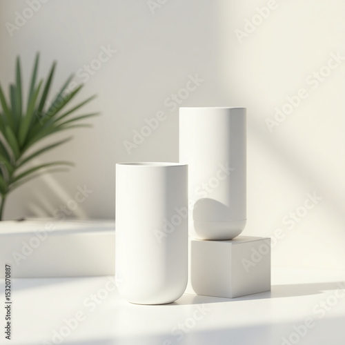 Wallpaper Mural modern bathroom interior with white wall Torontodigital.ca