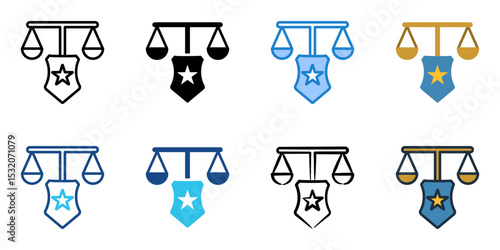 Ethical icon set multiple style collection 
