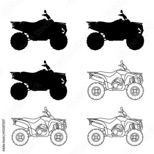UTV off-roading social club logo design vector set