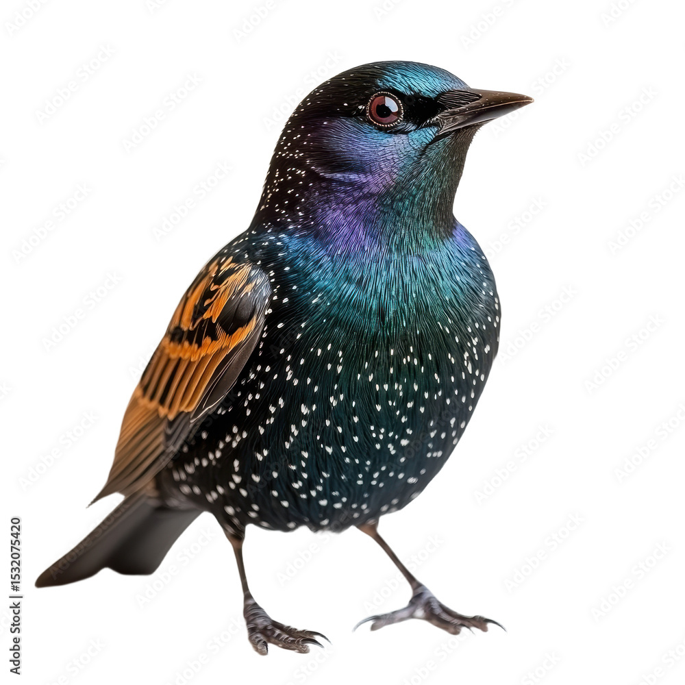 Obraz premium Starling isolated on transparent background.