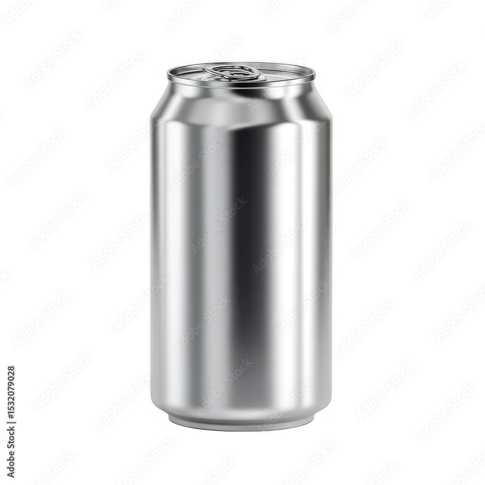 Blank silver aluminum soda can mockup Blank silver aluminum soda can mockup
