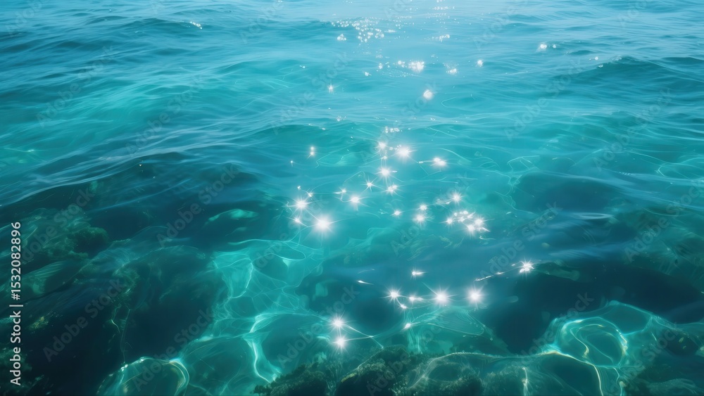 Sparkling Clear Turquoise Ocean Water Sparkling Clear Turquoise Ocean Water