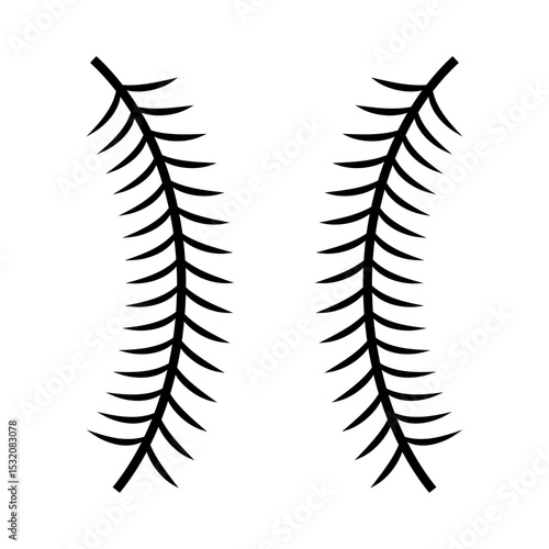 Baseball Stitches icon vector. Baseball illustration sign. Sport symbol or logo.