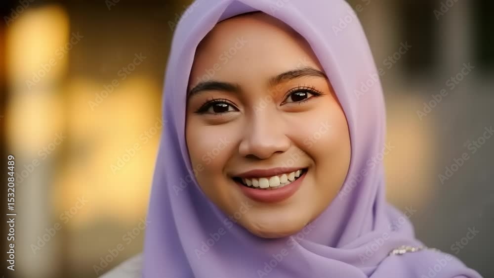 Portrait of a smiling woman wearing a hijab Portrait of a smiling woman wearing a hijab