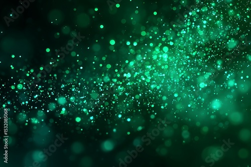 Glitter Lights with Shimmering Green Stage Illumination