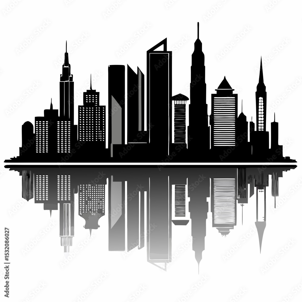 Fototapeta premium city skyline silhouette